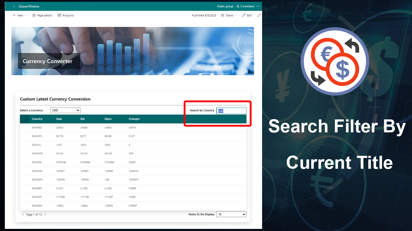 Worldcurrencyrates 9 Search Filter Bu Currency Title